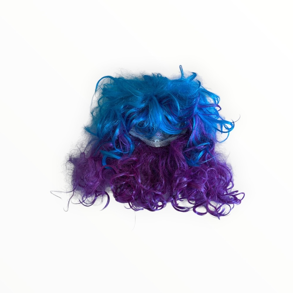 Alice in Wonderland Mad Hatter Wig Blue Purple Halloween Theater Cosplay
